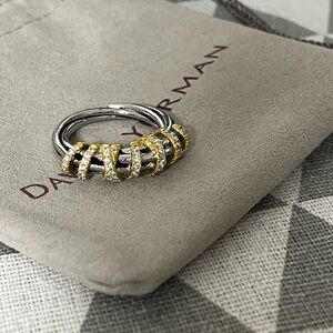 David Yurman Silver and Gold Ring